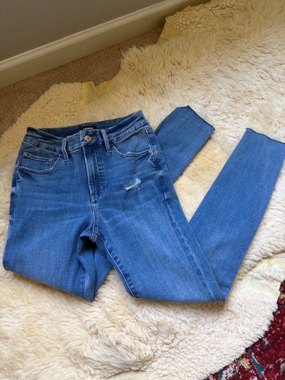 Express Women's Medium Blue Skinny Jeans